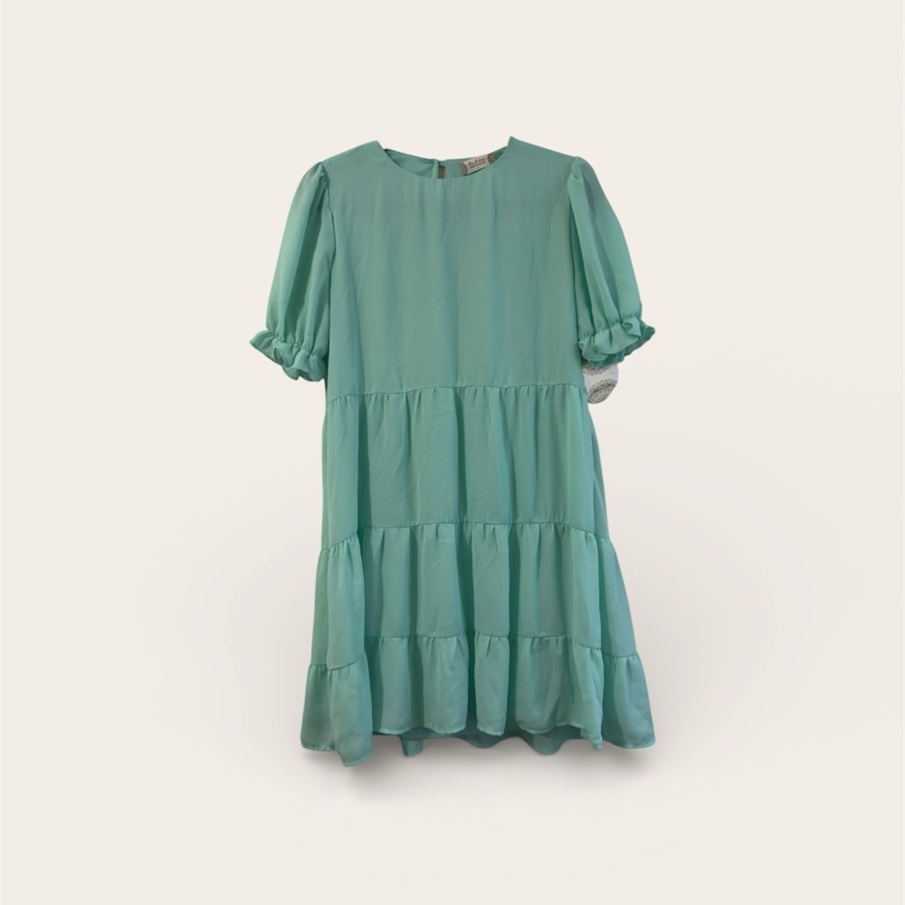 NWT Altar’d State Tiered Dress, Green Dress Size Large